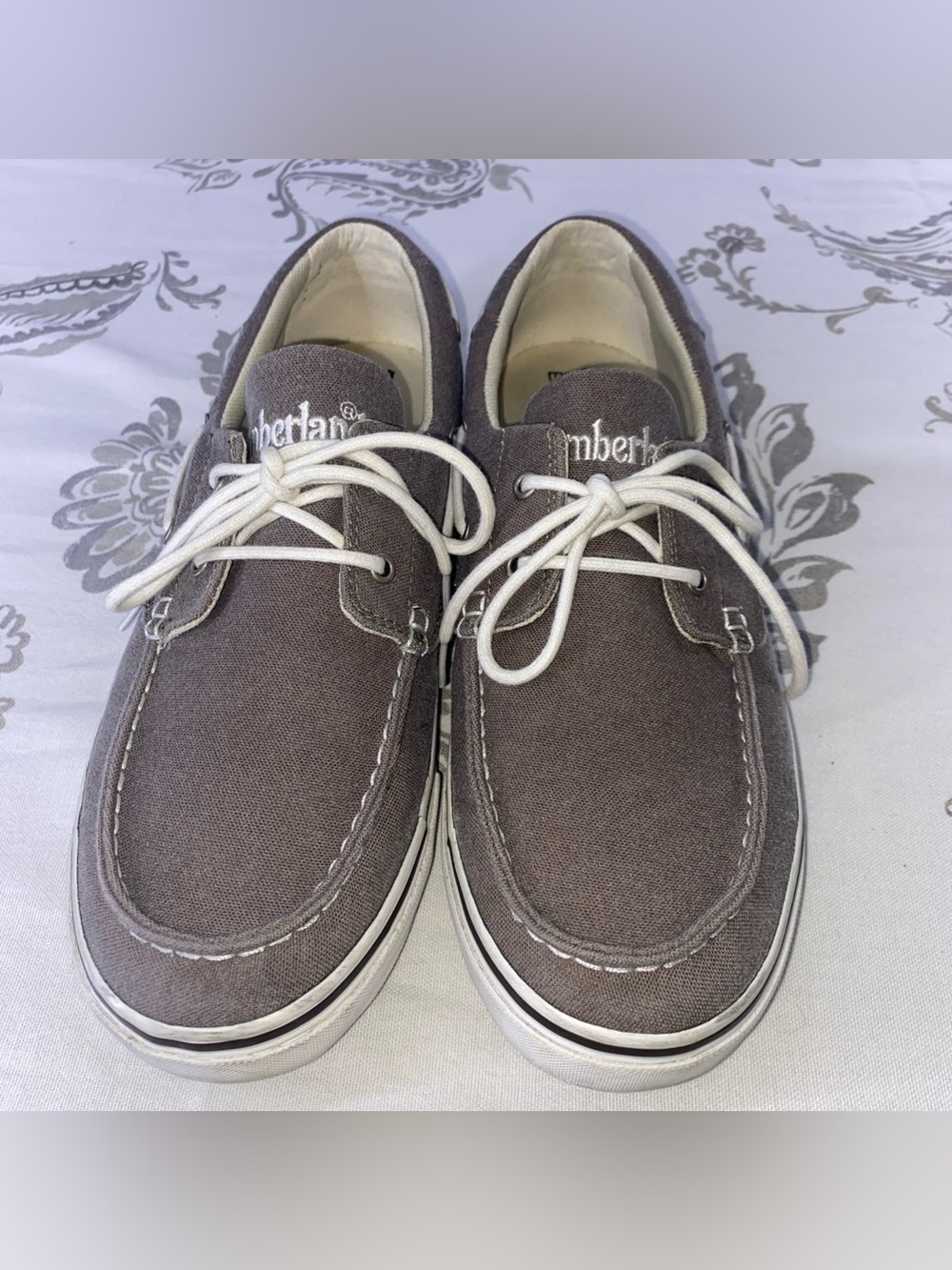 Timberland Earthkeepers Men's Gray Canvas Lace-Up Boat Shoes
Size 10 - Picture 2 of 11